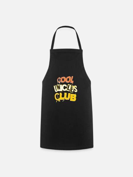 Cool Uncles Club Soon To Be Uncle Funny Saying - Cooking Apron - black
