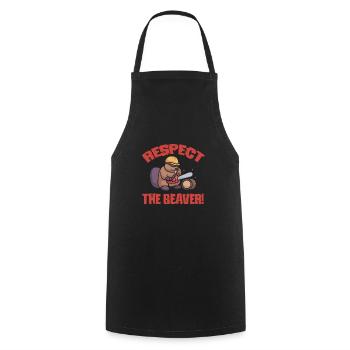 Beaver Nutria - Cooking Apron - black - Front - AI Model Male 185 dark (185cm)
