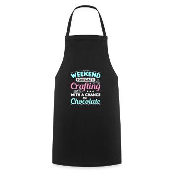 Faire de l’artisanat - Tablier de cuisine - noir - Devant - AI Model Male 185 dark (185cm)