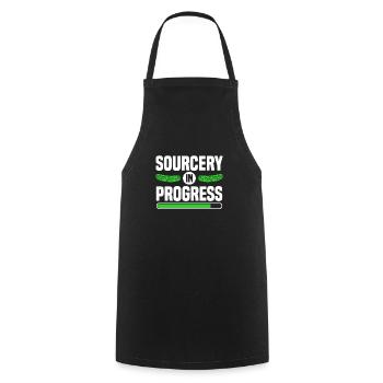 Cucumbers - Cooking Apron - black - Front - AI Model Male 185 dark (185cm)