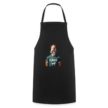 Hübrid - Cooking Apron - black - Front - AI Model Male 185 dark (185cm)