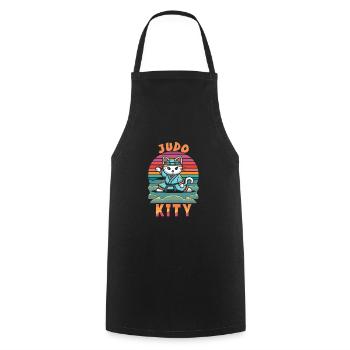Judo - Cooking Apron - black - Front - AI Model Male 185 dark (185cm)
