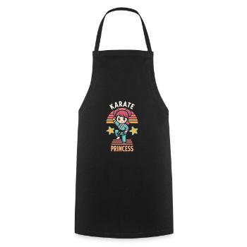 Karaté - Tablier de cuisine - noir - Devant - AI Model Male 185 dark (185cm)