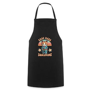 Krav Maga - Cooking Apron - black - Front - AI Model Male 185 dark (185cm)