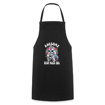 Krav Maga - Kochschürze - Schwarz - Vorne - AI Model Male 185 dark (185cm)