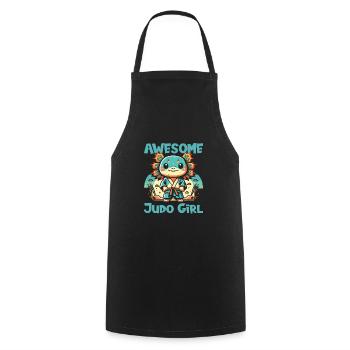 Judo - Cooking Apron - black - Front - AI Model Male 185 dark (185cm)