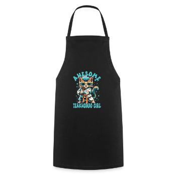Teakwondo - Cooking Apron - black - Front - AI Model Male 185 dark (185cm)