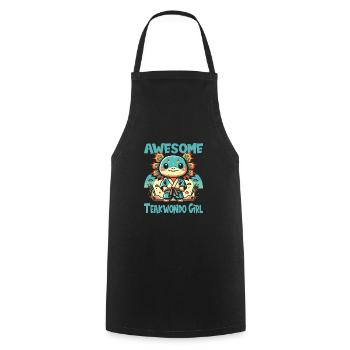 Teakwondo - Cooking Apron - black - Front - AI Model Male 185 dark (185cm)