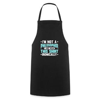 Philosophie - Tablier de cuisine - noir - Devant - AI Model Male 185 dark (185cm)