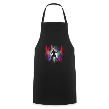 Muay Thaï - Tablier de cuisine - noir - Devant - AI Model Male 185 dark (185cm)