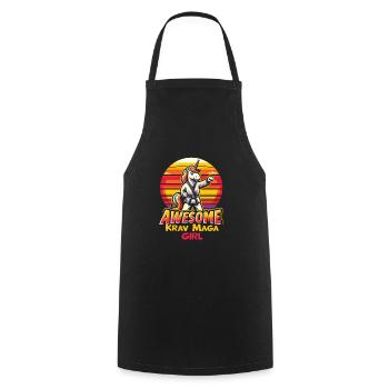 Krav Maga - Tablier de cuisine - noir - Devant - AI Model Male 185 dark (185cm)