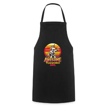 Teakwondo - Cooking Apron - black - Front - AI Model Male 185 dark (185cm)