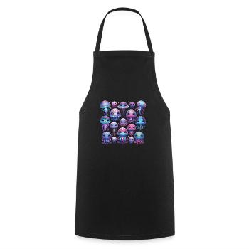 Méduse - Tablier de cuisine - noir - Devant - AI Model Male 185 dark (185cm)