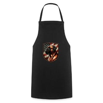 Bullmastiff - Cooking Apron - black - Front - AI Model Male 185 dark (185cm)