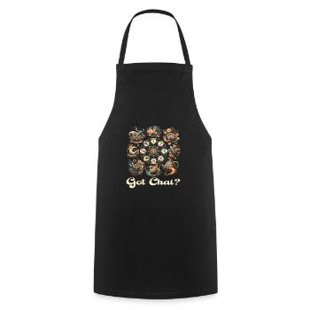 Chai - Cooking Apron - black - Front - AI Model Male 185 dark (185cm)