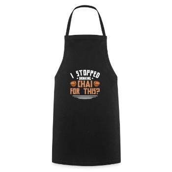 Chai - Cooking Apron - black - Front - AI Model Male 185 dark (185cm)