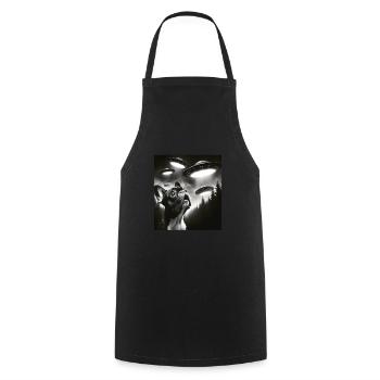 French Bulldog - Cooking Apron - black - Front - AI Model Male 185 dark (185cm)
