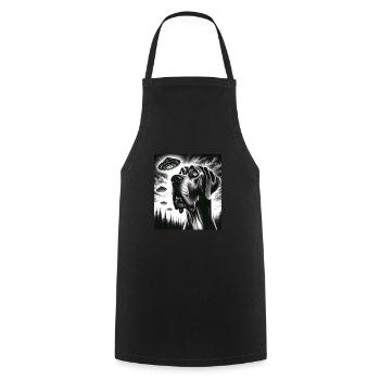 Great Dane - Cooking Apron - black - Front - AI Model Male 185 dark (185cm)