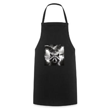 Raton laveur - Tablier de cuisine - noir - Devant - AI Model Male 185 dark (185cm)