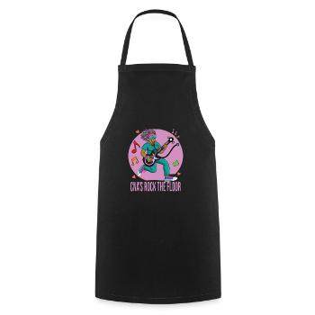 Geriatric nurse - Cooking Apron - black - Front - AI Model Male 185 dark (185cm)