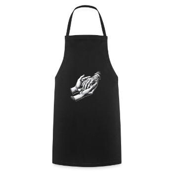 Geriatric nurse - Cooking Apron - black - Front - AI Model Male 185 dark (185cm)