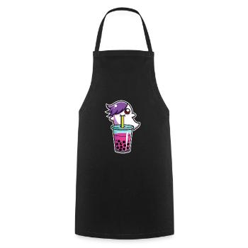 Bubble Tea - Cooking Apron - black - Front - AI Model Male 185 dark (185cm)