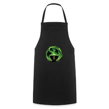 Matcha - Cooking Apron - black - Front - AI Model Male 185 dark (185cm)