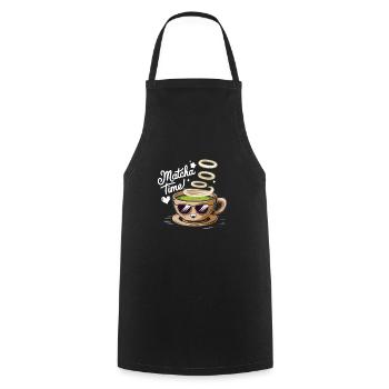 Matcha - Cooking Apron - black - Front - AI Model Male 185 dark (185cm)