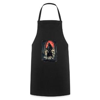 Kendo - Cooking Apron - black - Front - AI Model Male 185 dark (185cm)