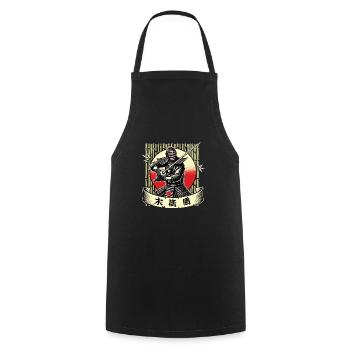 Kendo - Cooking Apron - black - Front - AI Model Male 185 dark (185cm)