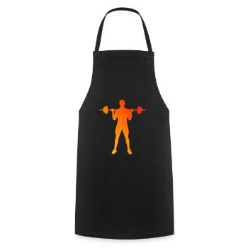 Fitness Endurance Training Cardio Men Women - Cooking Apron - black - Front - AI Model Male 185 dark (185cm)