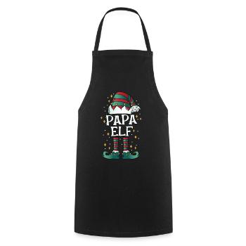 Papa Elf - Cooking Apron - black - Front - AI Model Male 185 dark (185cm)
