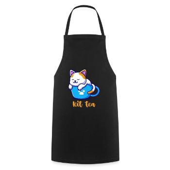 Chat - Tablier de cuisine - noir - Devant - AI Model Male 185 dark (185cm)