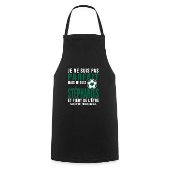 Saint étienne club football Club verts Stéphanois - Tablier de cuisine - noir - Devant - AI Model Male 185 dark (185cm)
