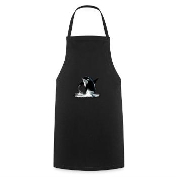Orca - Cooking Apron - black - Front - AI Model Male 185 dark (185cm)