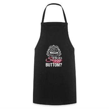Backen Donut Kuchen - Kochschürze - Schwarz - Vorne - AI Model Male 185 dark (185cm)