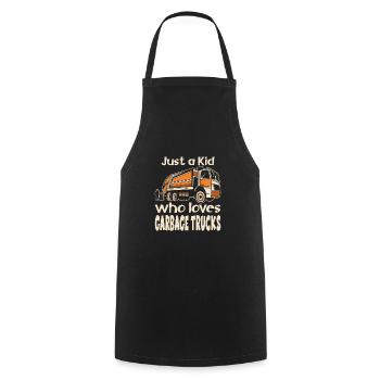 Garbage Truck Birthday Boy - Cooking Apron - black - Front - AI Model Male 185 dark (185cm)