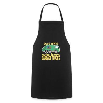 Garbage Truck Birthday Boy - Cooking Apron - black - Front - AI Model Male 185 dark (185cm)