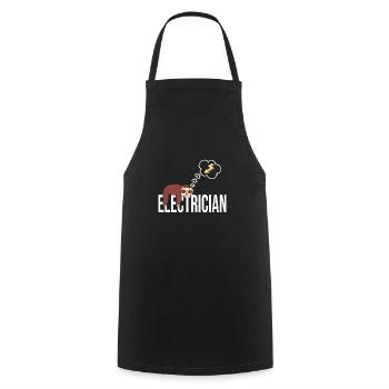 Electrician - Cooking Apron - black - Front - AI Model Male 185 dark (185cm)