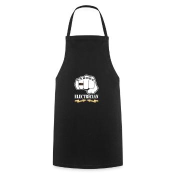 Electrician - Cooking Apron - black - Front - AI Model Male 185 dark (185cm)