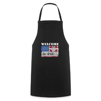 Culturisme - Tablier de cuisine - noir - Devant - AI Model Male 185 dark (185cm)