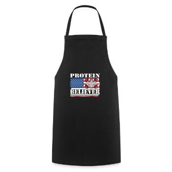 Culturisme - Tablier de cuisine - noir - Devant - AI Model Male 185 dark (185cm)
