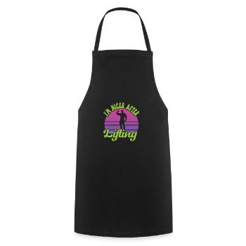 Culturisme - Tablier de cuisine - noir - Devant - AI Model Male 185 dark (185cm)