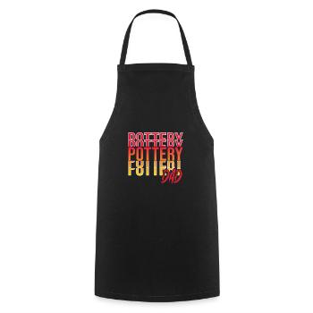Make pottery - Cooking Apron - black - Front - AI Model Male 185 dark (185cm)