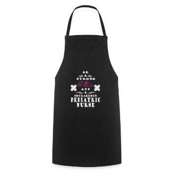 Children's nurse - Cooking Apron - black - Front - AI Model Male 185 dark (185cm)