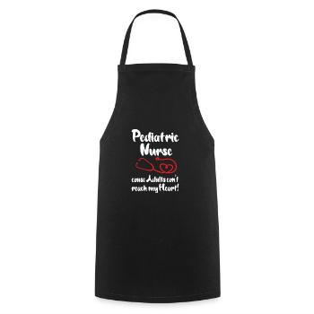 Children's nurse - Cooking Apron - black - Front - AI Model Male 185 dark (185cm)
