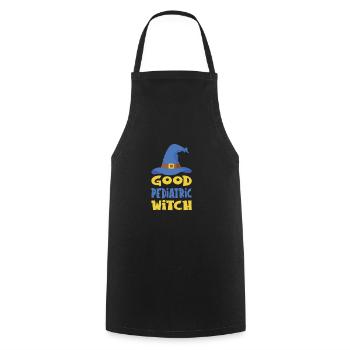 Children's nurse - Cooking Apron - black - Front - AI Model Male 185 dark (185cm)