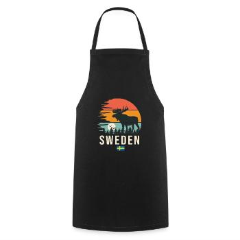 Schweden Schweden Cooles Geschenk - Kochschürze - Schwarz - Vorne - AI Model Male 185 dark (185cm)