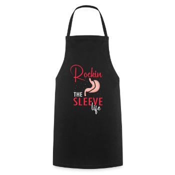 Gastric Bypass and Gastric Bypass Operation Design - Cooking Apron - black - Front - AI Model Male 185 dark (185cm)