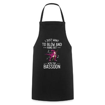 Bassoonist design for woodwind orchestra - Cooking Apron - black - Front - AI Model Male 185 dark (185cm)